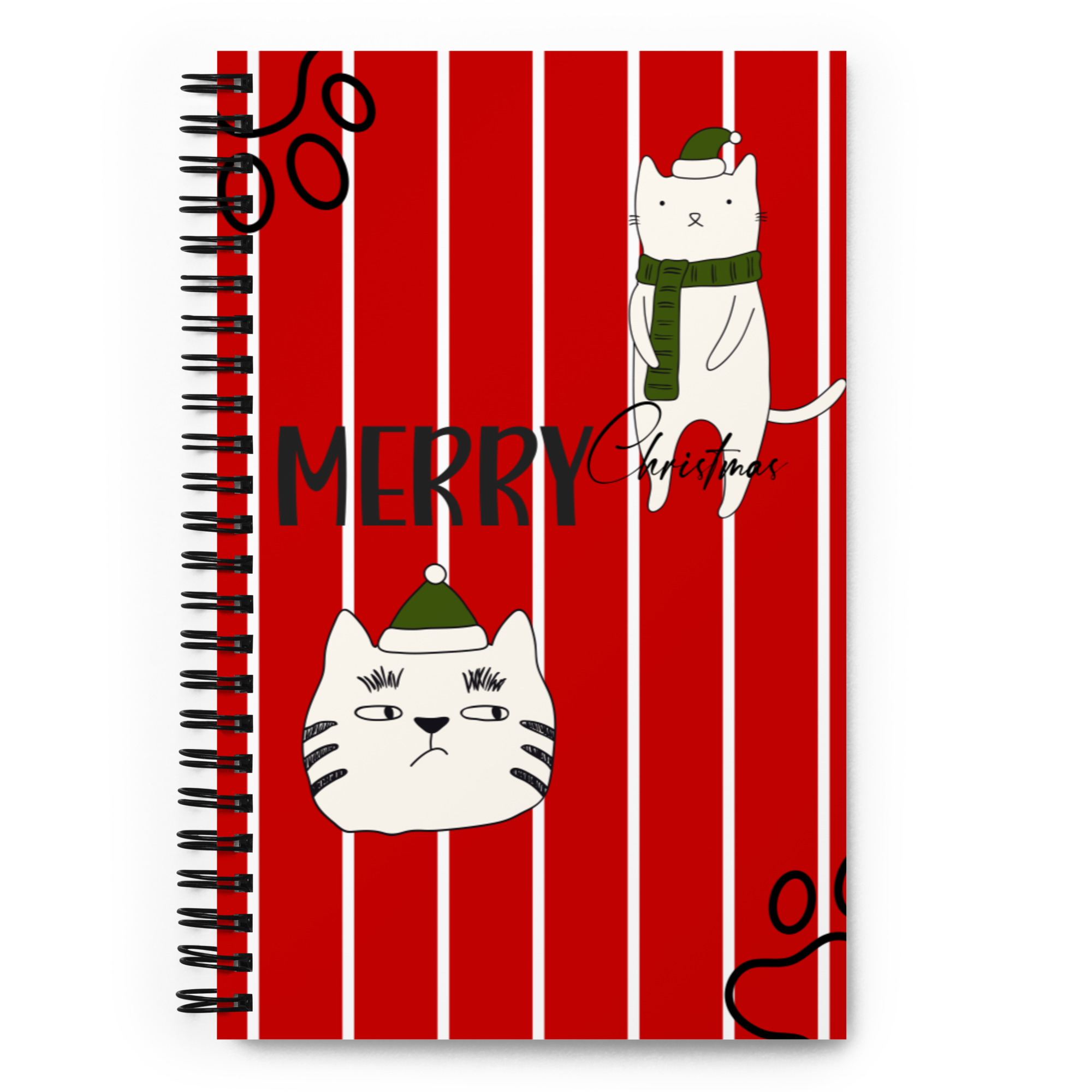 Merry Christmas Spiral notebook