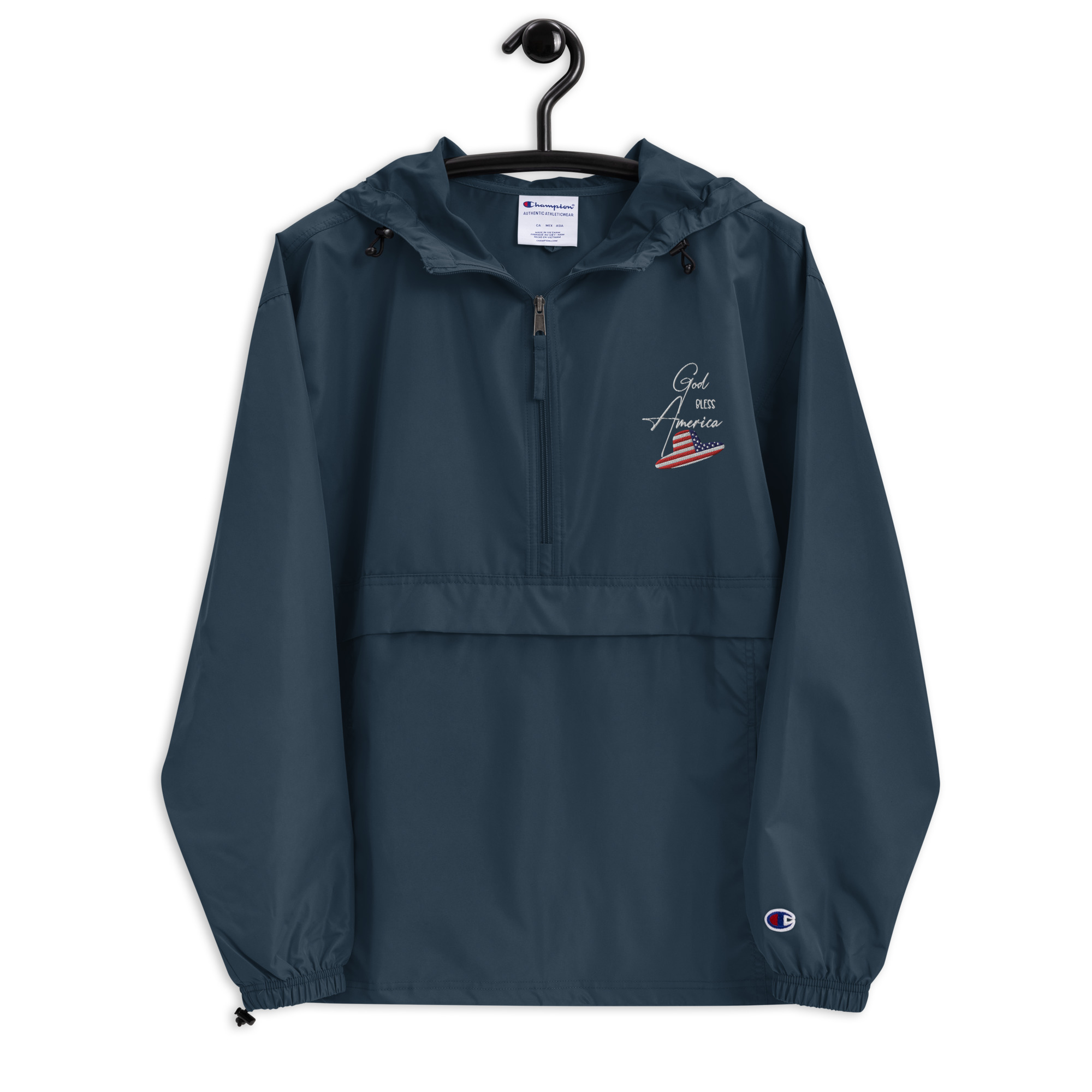 Embroidered Champion Packable Jacket - Image 11