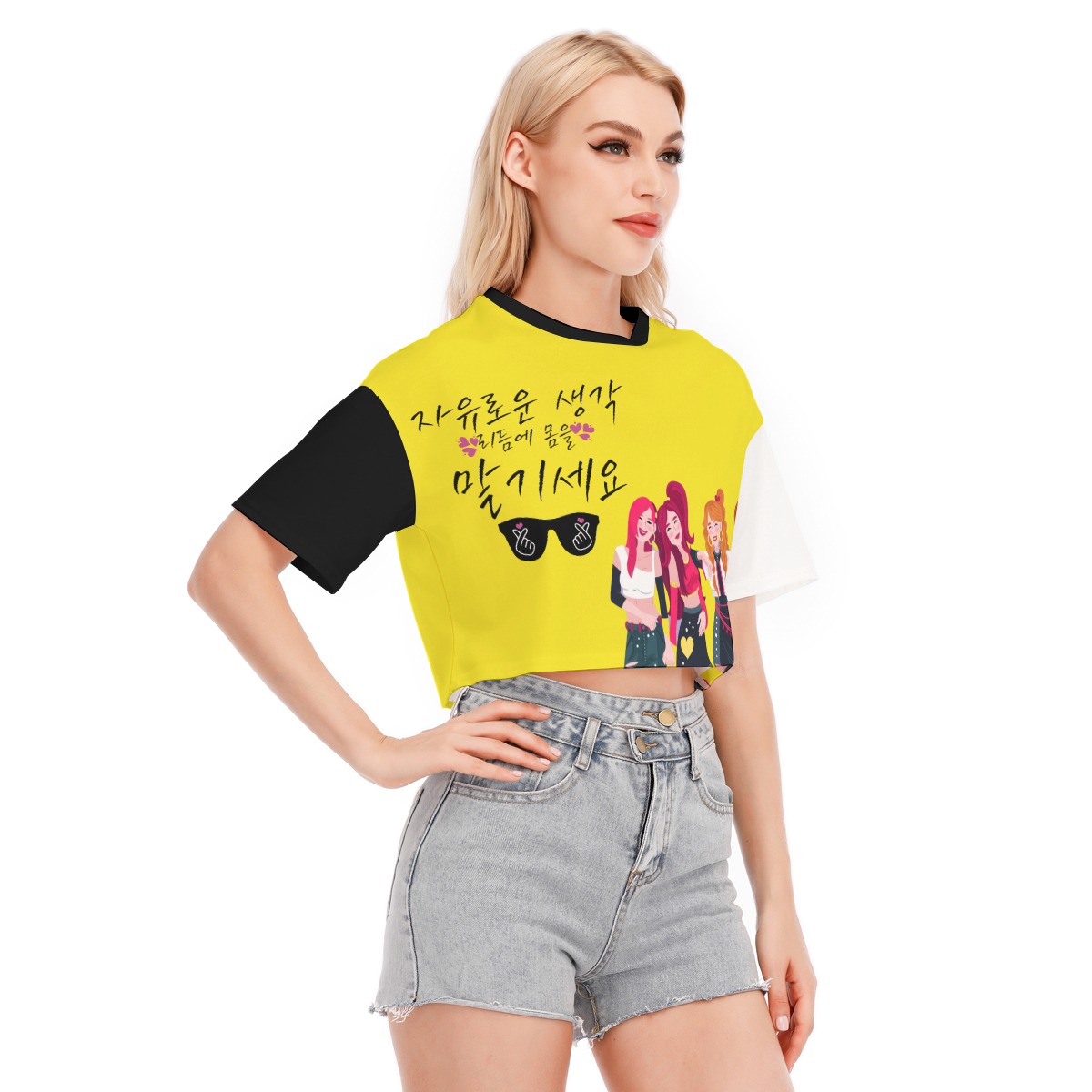 All-Over Print Women's Cropped T-shirt | 190GSM Cotton