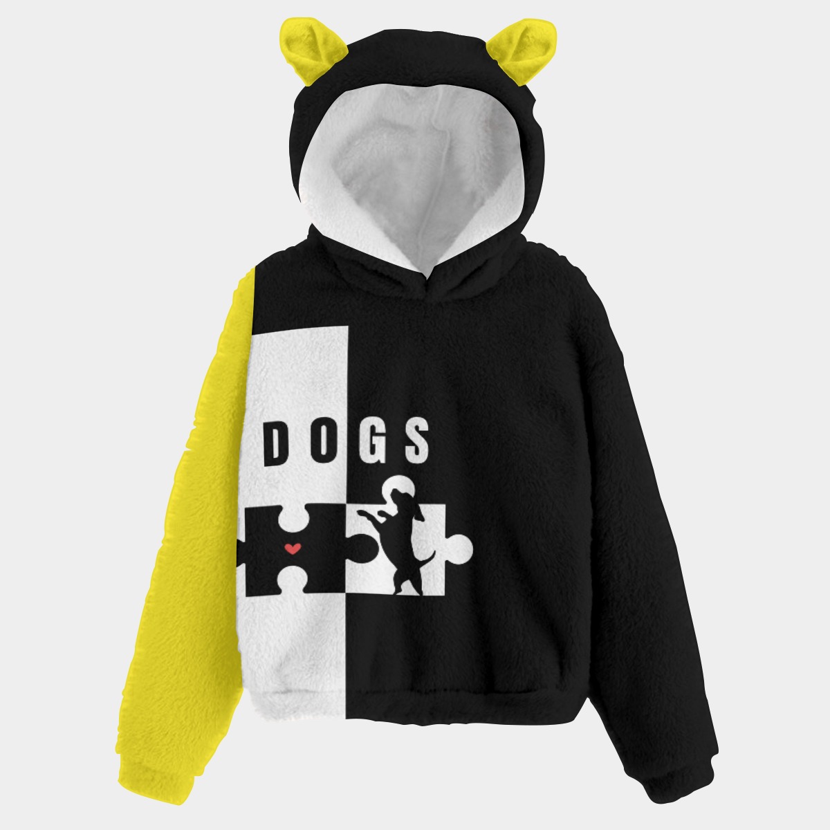 All-Over Print Kid’s Borg Fleece Sweatshirt With Ear