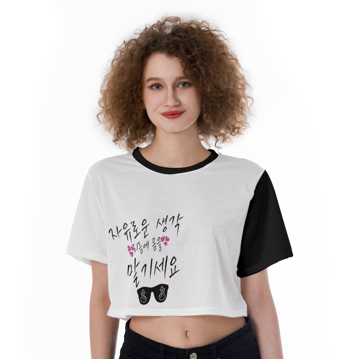 All-Over Print Cropped T-Shirt