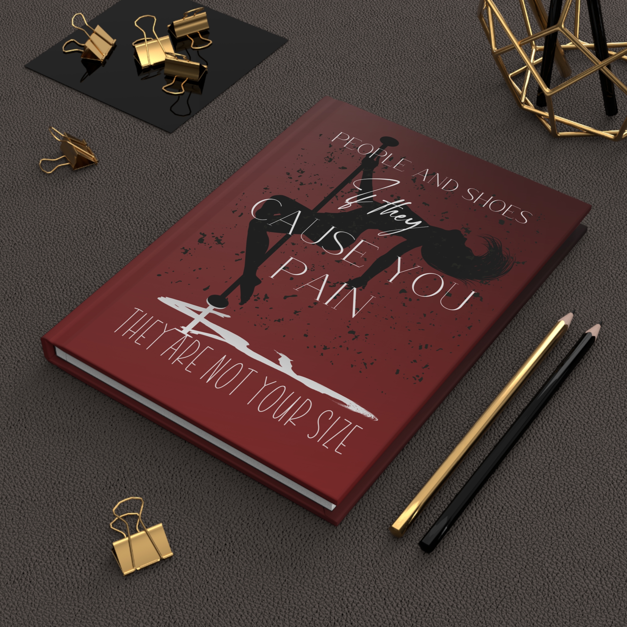 Red Fashion Quote Journal, Stylish Designer Notebook - Image 6