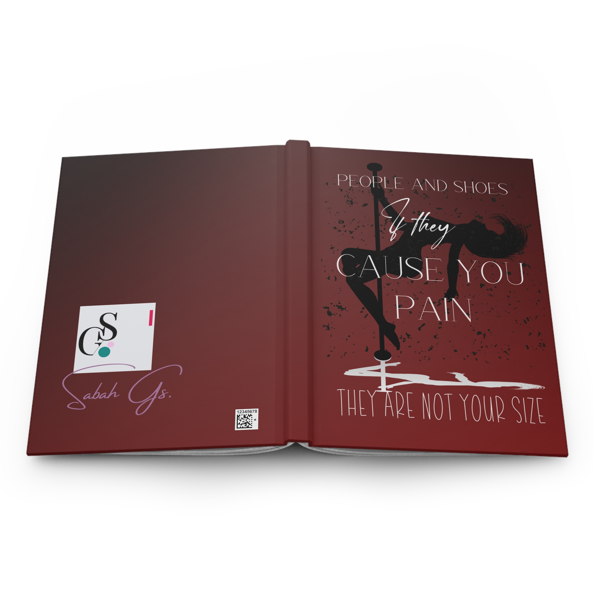 Red Fashion Quote Journal, Stylish Designer Notebook